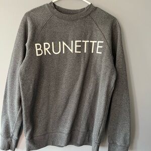Brunette The Label Charcoal Crewneck Sweater